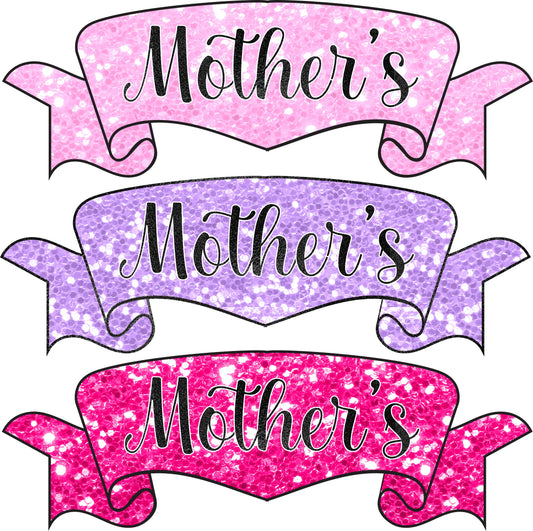 Ribbons Banners Mother's Day Set 2 Half Sheet Misc. (Must Purchase 2 Half sheets - You Can Mix & Match)