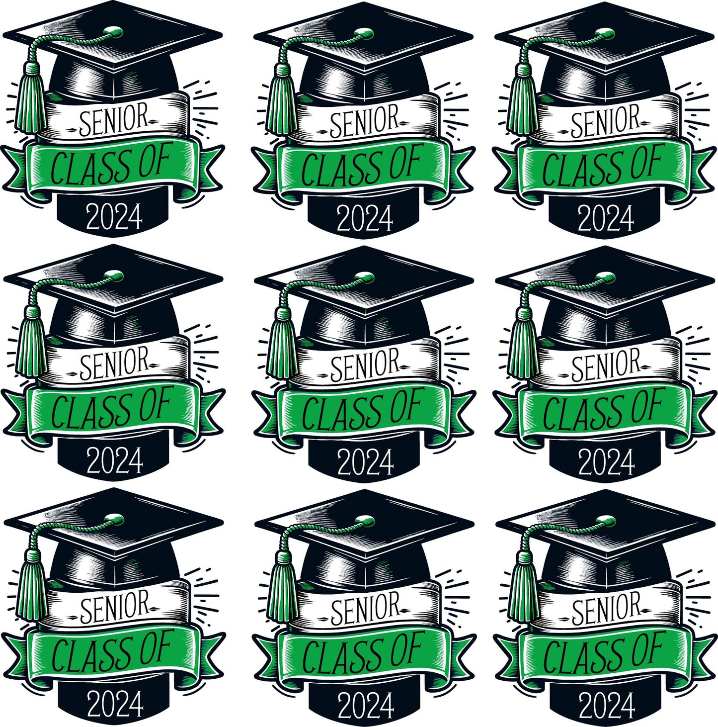 Graduation Class of 2024 Keepsake  - Half Sheet Misc. (Must Purchase 2 Half sheets - You Can Mix & Match) (Copy) (Copy)