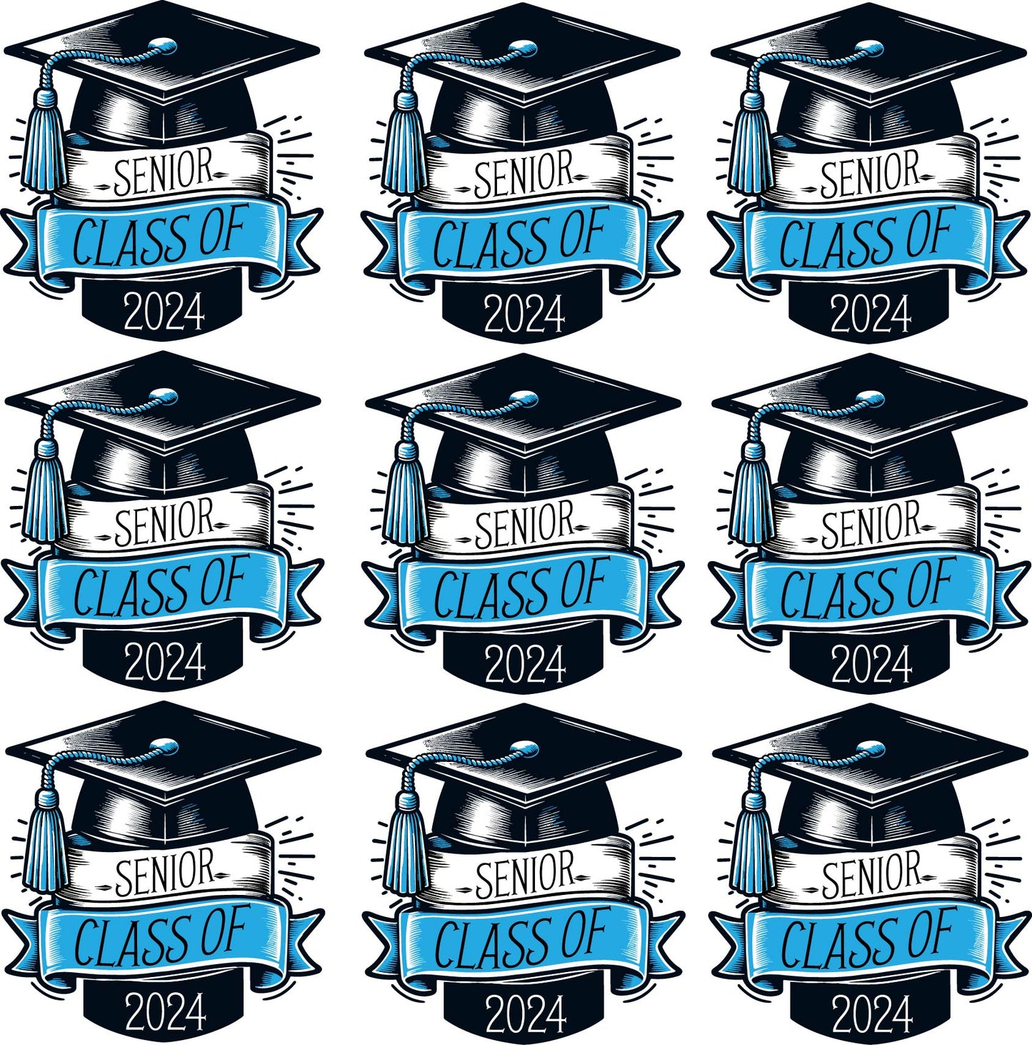 Graduation Class of 2024 Keepsake  - Half Sheet Misc. (Must Purchase 2 Half sheets - You Can Mix & Match) (Copy) (Copy)