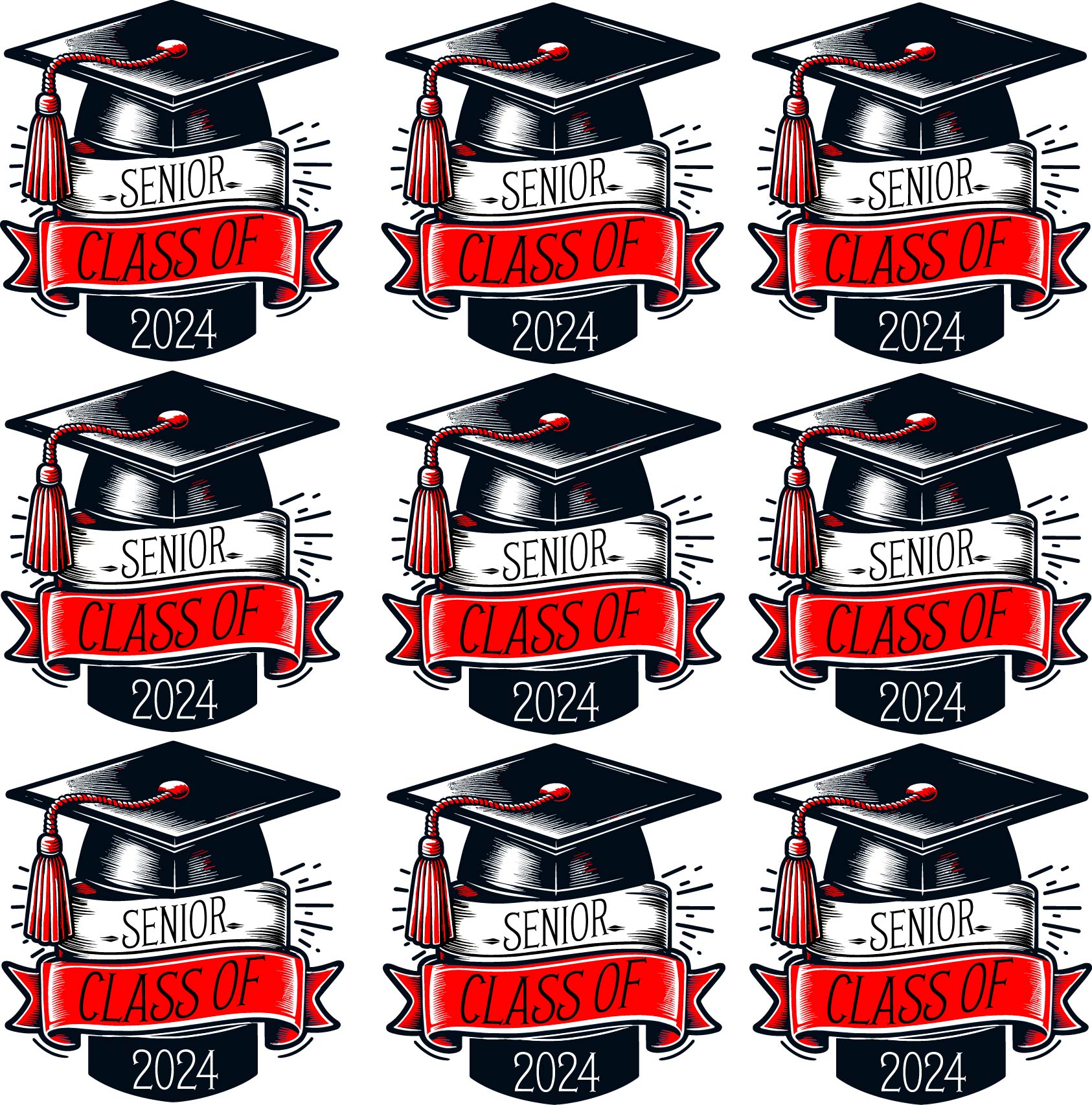 Half Graduation Card Graduation Class of 2024 Keepsake - Half Sheet Misc. (Must Purchase 2 ...