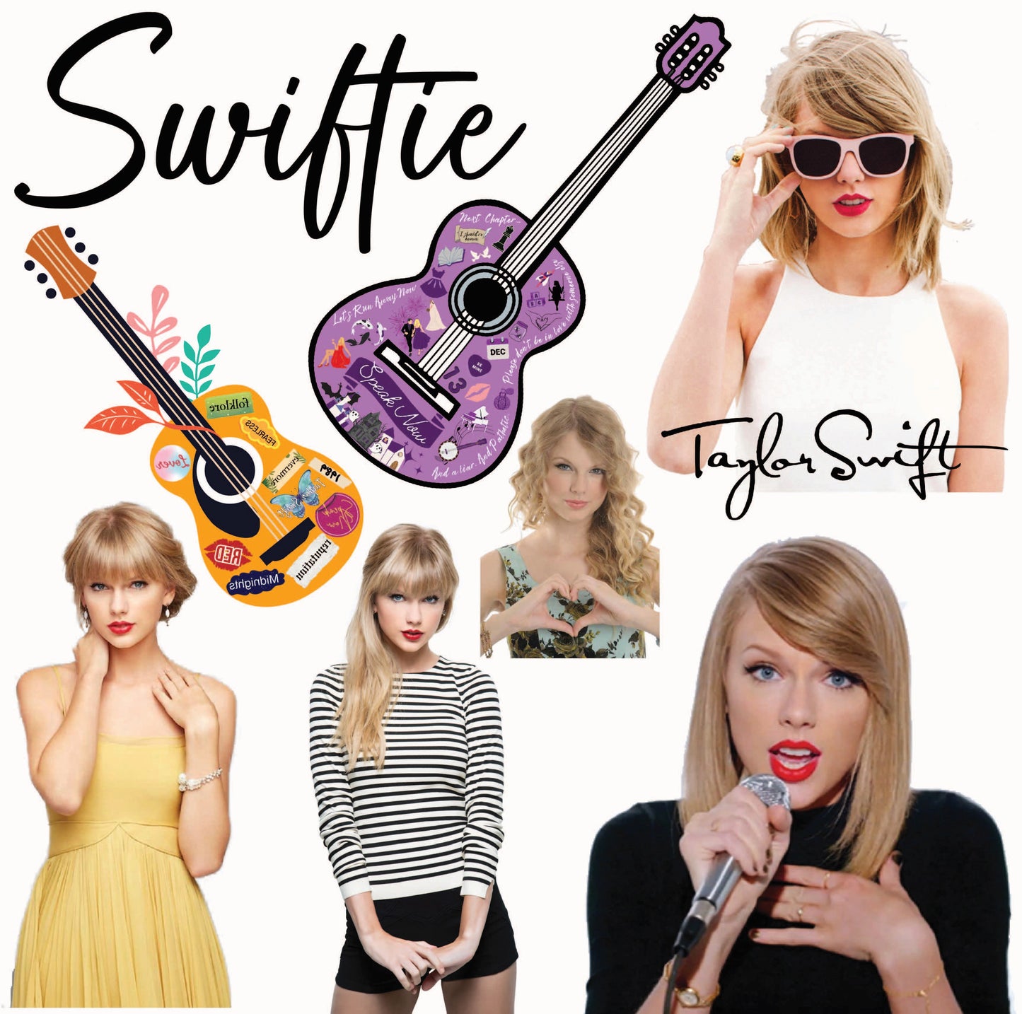 Taylor Swift Half Sheet Misc. (Must Purchase 2 Half sheets - You Can Mix & Match)
