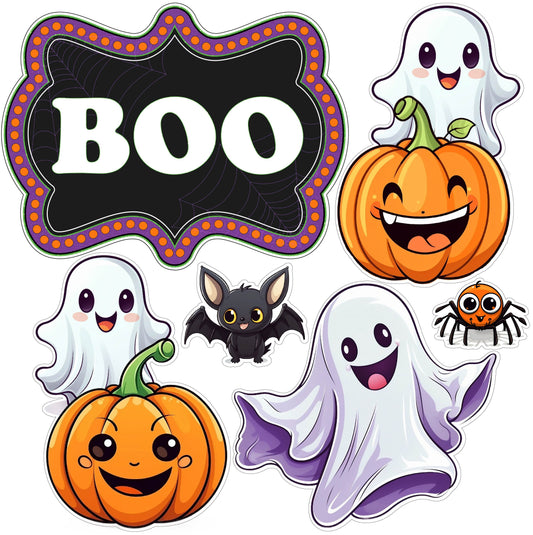 Halloween Set 12 Half Sheet Misc. BOO (Must Purchase 2 Half sheets - You Can Mix & Match)