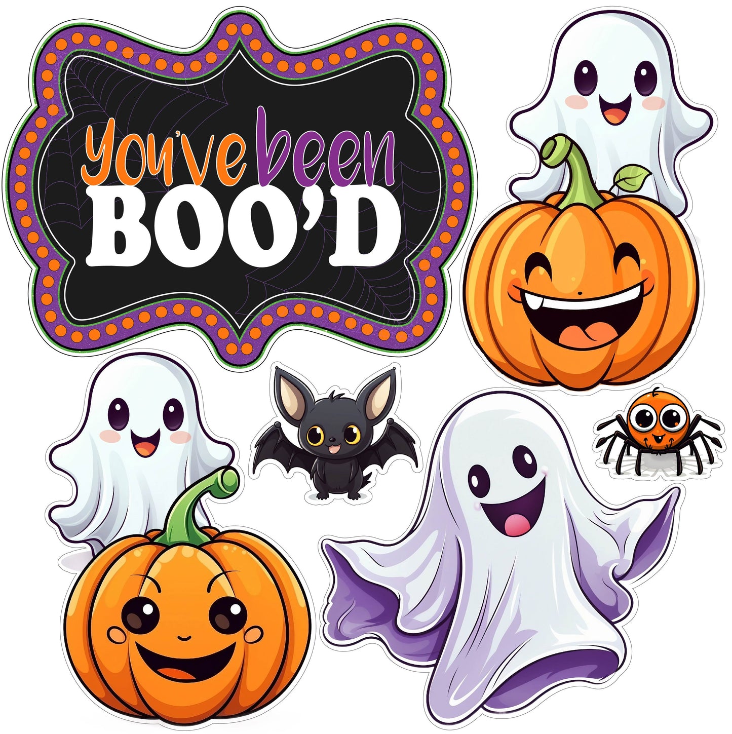 Halloween Set 10 Half Sheet Misc. You've Been Boo'd(Must Purchase 2 Half sheets - You Can Mix & Match)