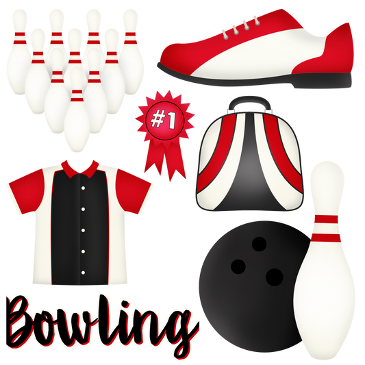 Bowling Set 1 Half Sheet Misc. (Must Purchase 2 Half sheets - You Can Mix & Match)