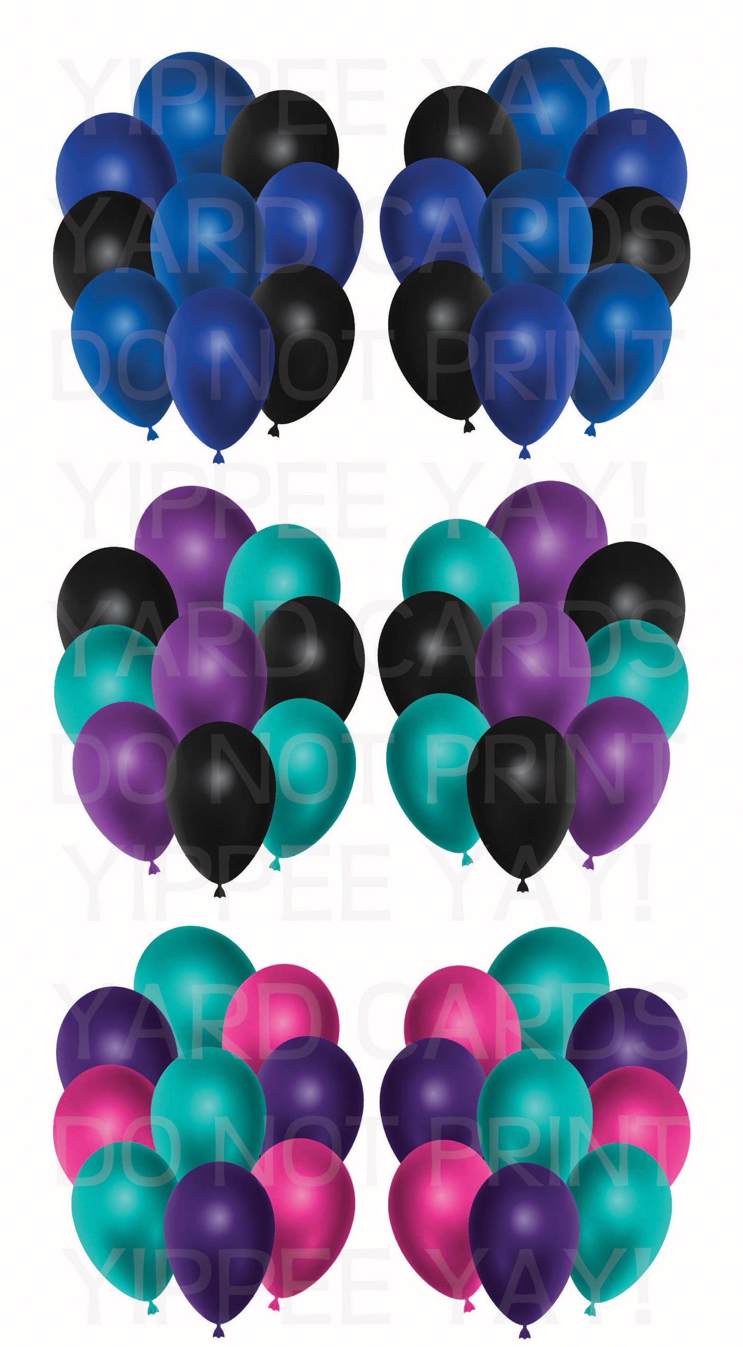3 Sets of Balloon Bunches 10