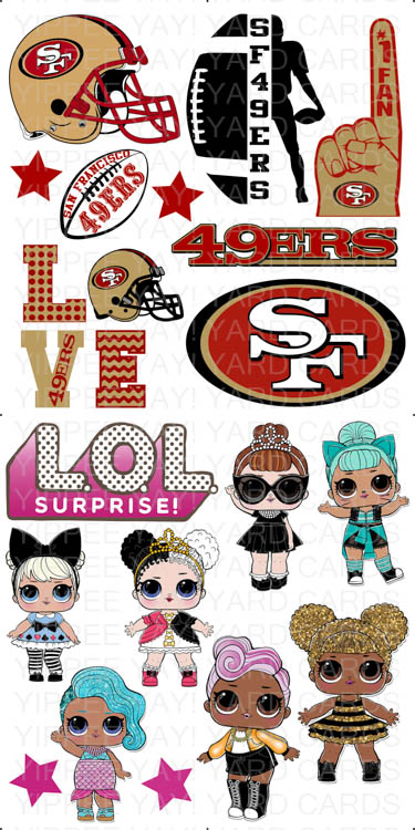 49ers and LOL Dolls Combo Sheet