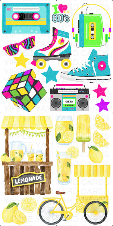 80's and Lemonade Stand Combo Sheet