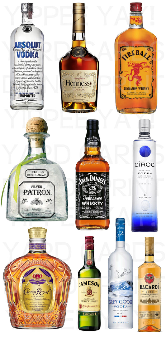 Bottles of Liquor - Alcohol Drinks