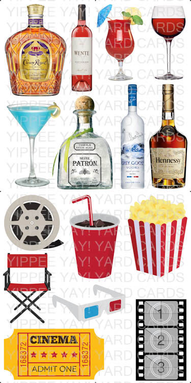 Alcohol Set 2 and Movie Theme Combo Sheet