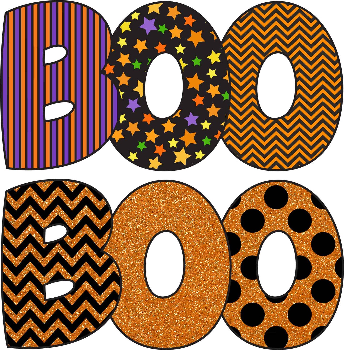 BOO Set 2 Halloween Half Sheet Misc. (Must Purchase 2 Half sheets - You Can Mix & Match)
