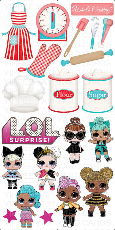 Baking and Cooking 1 and LOL Dolls Combo Sheet