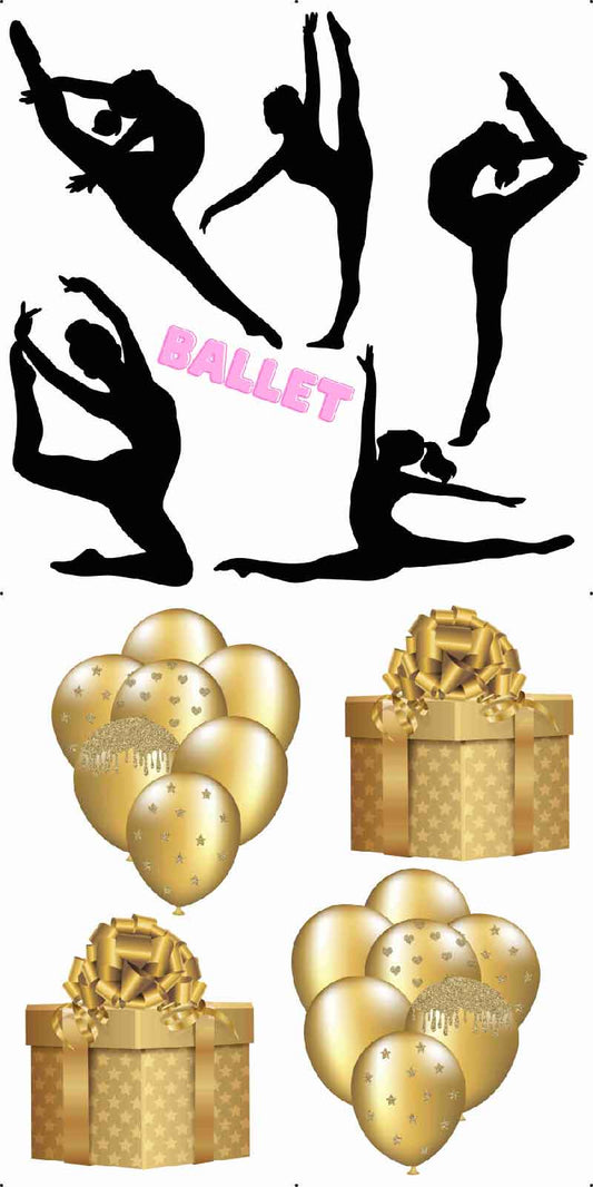 Ballet and Gold Balloons 1 Combo Sheet