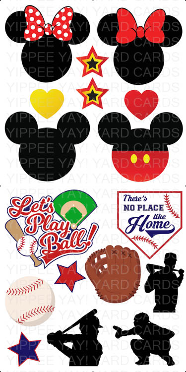 Baseball and Mr. and Mrs. Mouse Combo Sheet