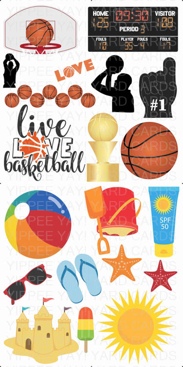 Basketball and Beach Combo Sheet