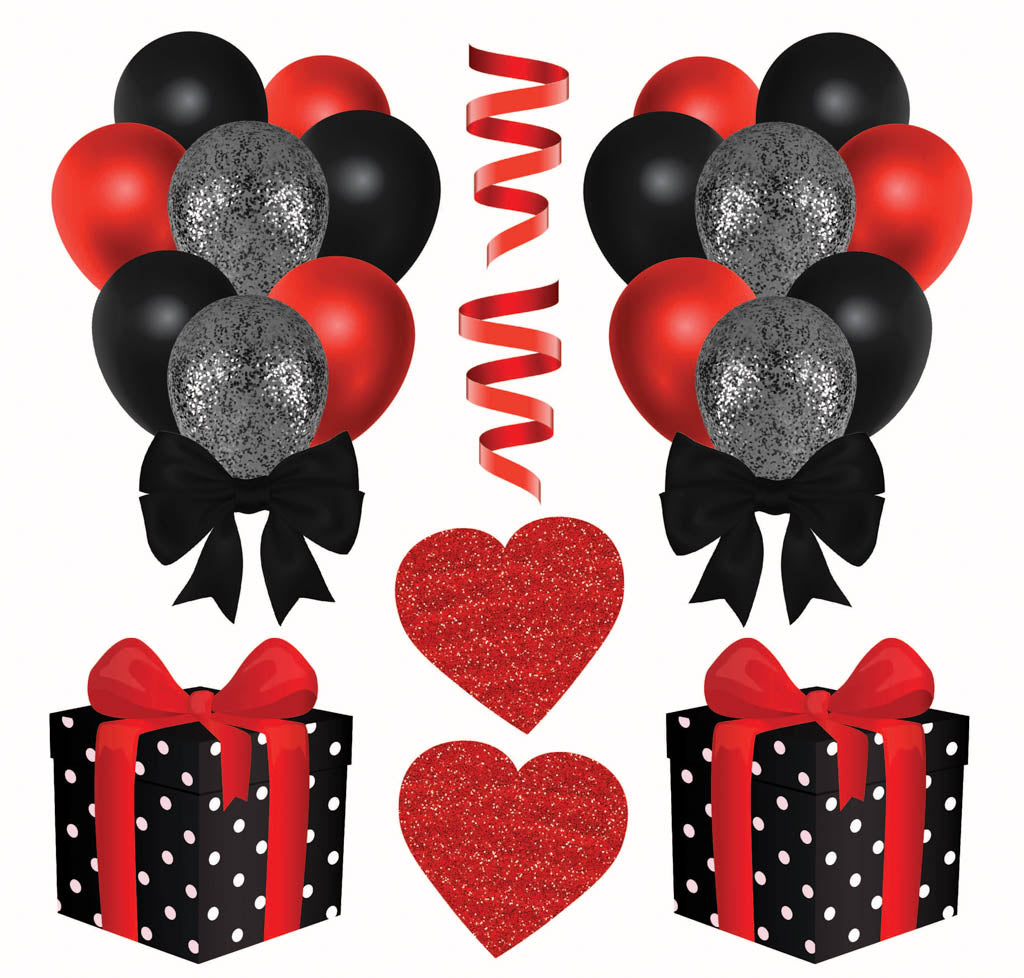 Black and Red 1 Half Sheet  (Must Purchase 2 Half sheets - You Can Mix & Match)
