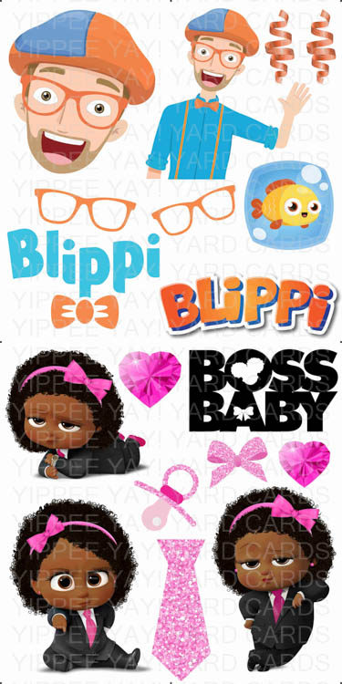 Blippi and Boss Baby Girl Combo Sheet