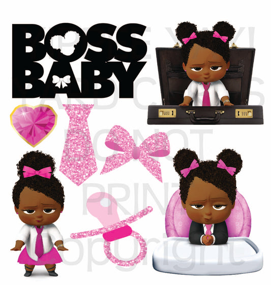 Boss Baby Girl Set 3 Half Sheet Misc. (Must Purchase 2 Half sheets - You Can Mix & Match)
