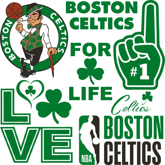 Boston Celtics Half Sheet Misc. (Must Purchase 2 Half sheets - You Can Mix & Match)