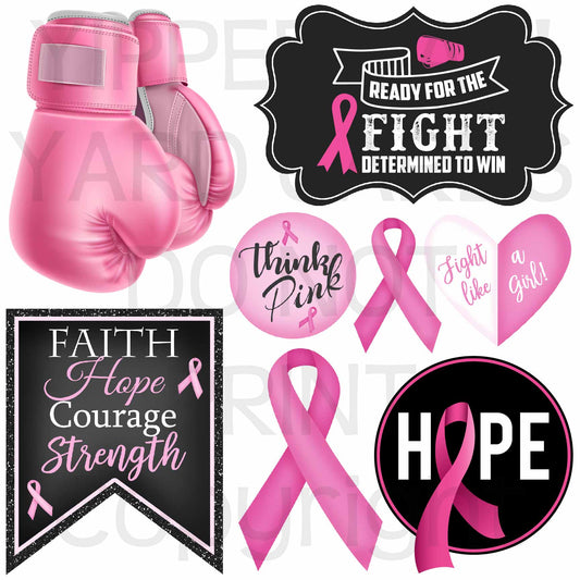 Breast Cancer Pink Half Sheet Misc. (Must Purchase 2 Half sheets - You Can Mix & Match)