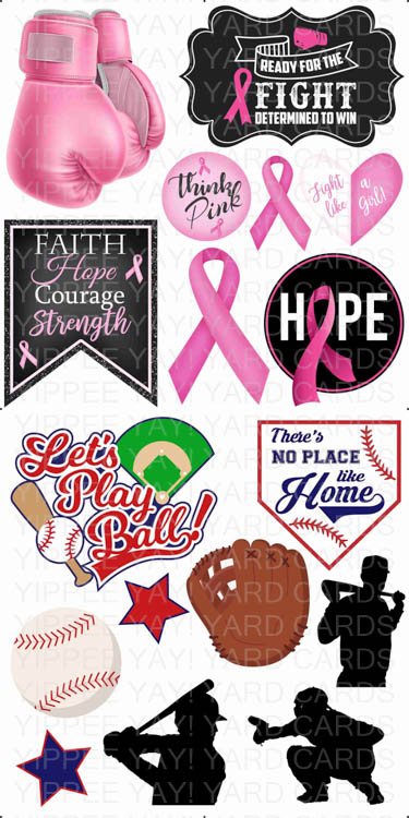 Breast Cancer and Baseball Combo Sheet