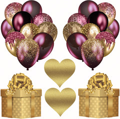 Burgundy/Maroon and Gold Half Sheet (Must Purchase 2 Half sheets - You Can Mix & Match)