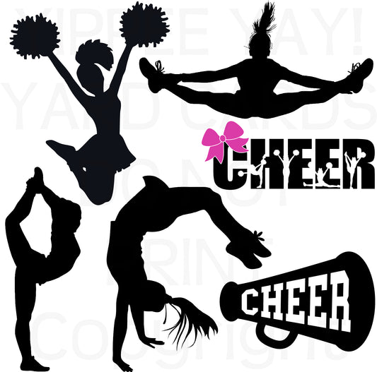 Cheerleading Set 1 - Half Sheet Misc. (Must Purchase 2 Half sheets - You Can Mix & Match)