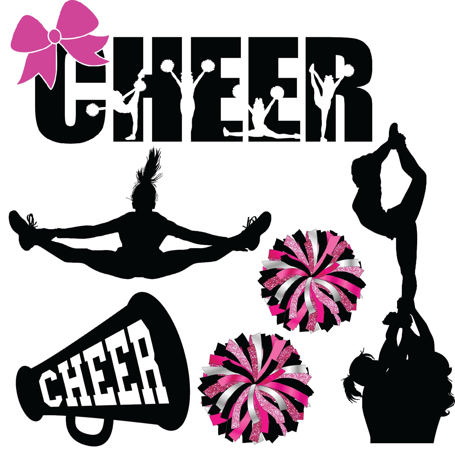 Cheerleading Set 3 - Half Sheet Misc. (Must Purchase 2 Half sheets - You Can Mix & Match)