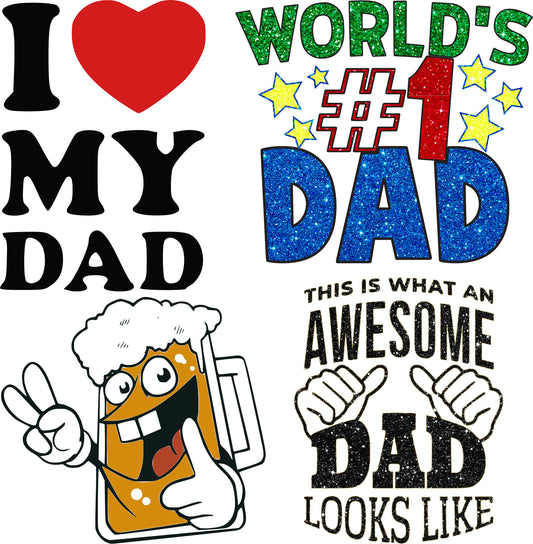 Dad Sayings - Set 2 - Accents Half Sheet Misc. (Must Purchase 2 Half sheets - You Can Mix & Match)