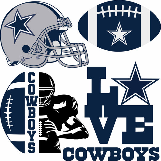 Dallas Cowboys Set 2 Half Sheet Misc. (Must Purchase 2 Half sheets - You Can Mix & Match)