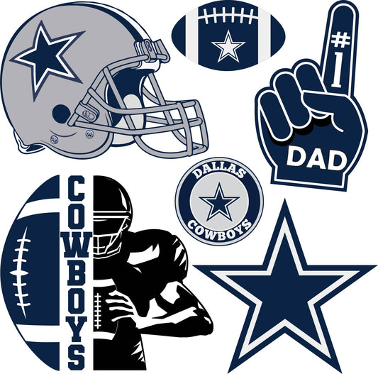 Dallas Cowboys Set 3 Half Sheet Misc. (Must Purchase 2 Half sheets - You Can Mix & Match)