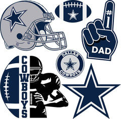 Dallas Cowboys Set 3 Half Sheet Misc. (Must Purchase 2 Half sheets - You Can Mix & Match)