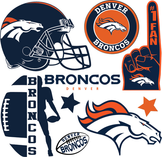 Denver Broncos Half Sheet Misc. (Must Purchase 2 Half sheets - You Can Mix & Match)