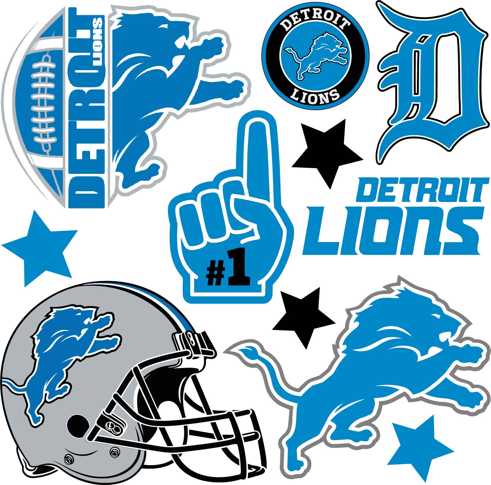 Detroit Lions Balloon 21in x 17in - Helmet