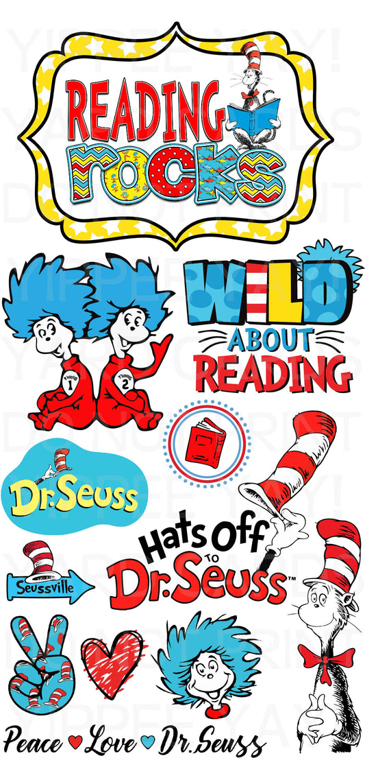 Dr. Seuss - Reading Set 1 Full Sheet