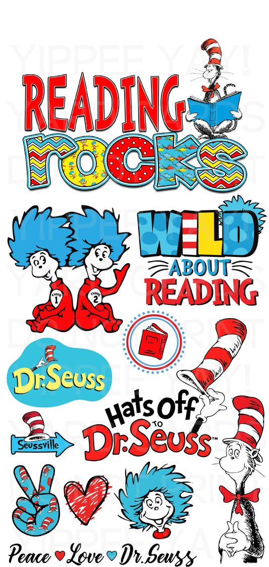 Dr. Seuss - Reading - Set 2 Full Sheet