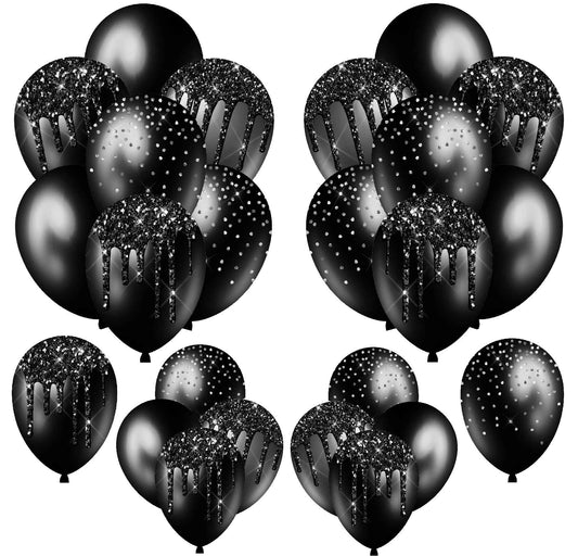 Black Big Balloons Half Sheet Misc.