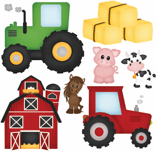 Farm Animals Set 1 Half Sheet Misc. (Must Purchase 2 Half sheets - You Can Mix & Match)