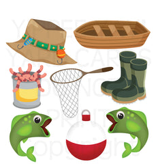 Fishing Half Sheet Misc. (Must Purchase 2 Half sheets - You Can Mix & Match)