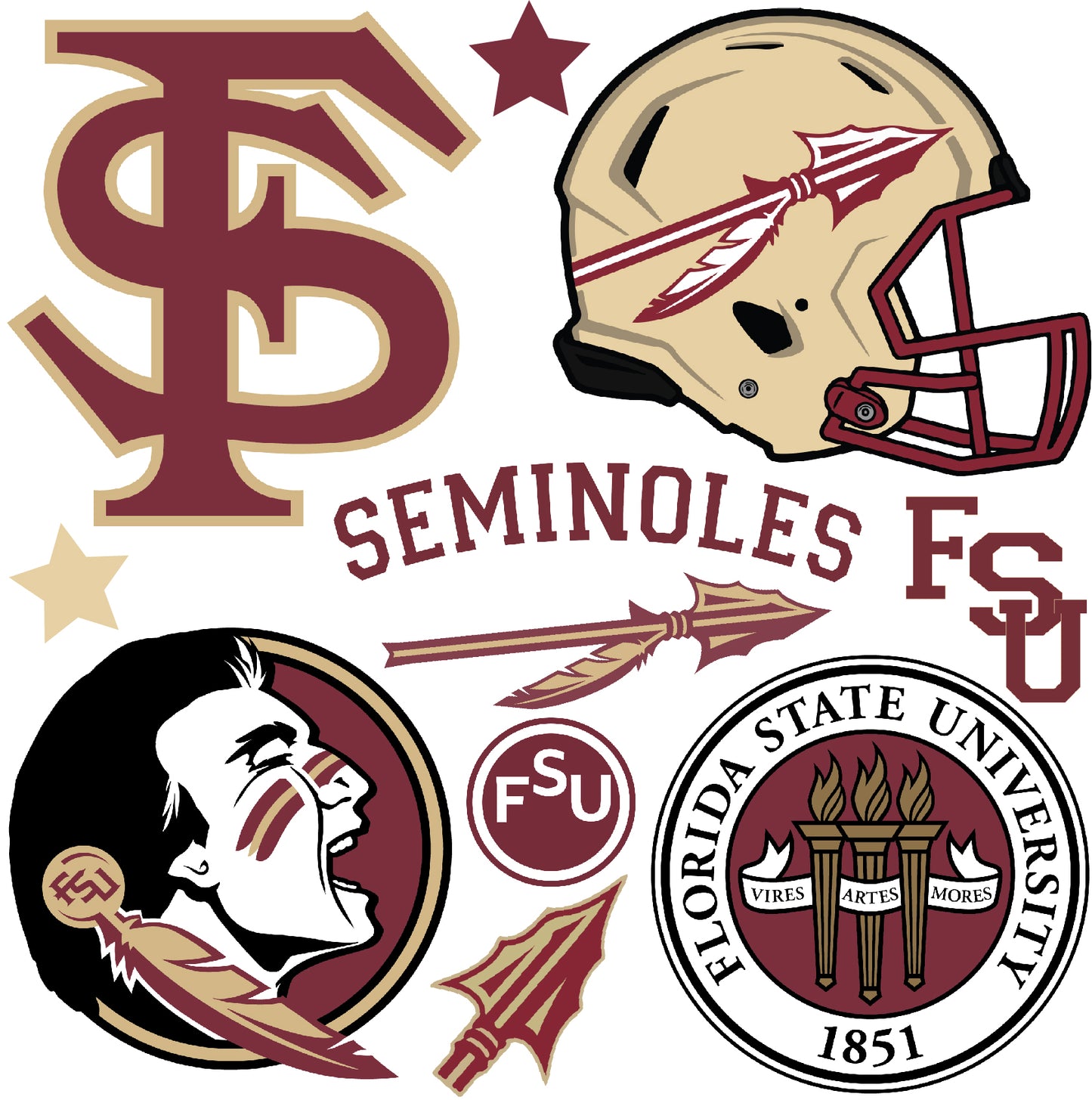 Florida State Half Sheet Misc. (Must Purchase 2 Half sheets - You Can Mix & Match)