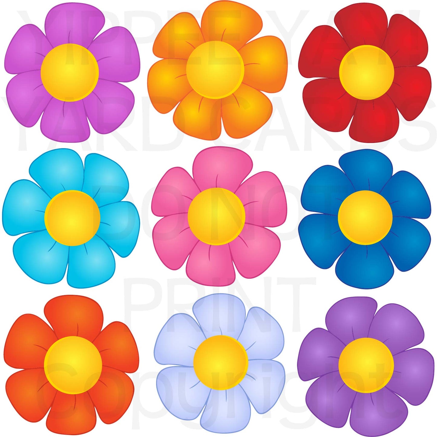 Flowers Half Sheet Misc. (Must Purchase 2 Half sheets - You Can Mix & Match)
