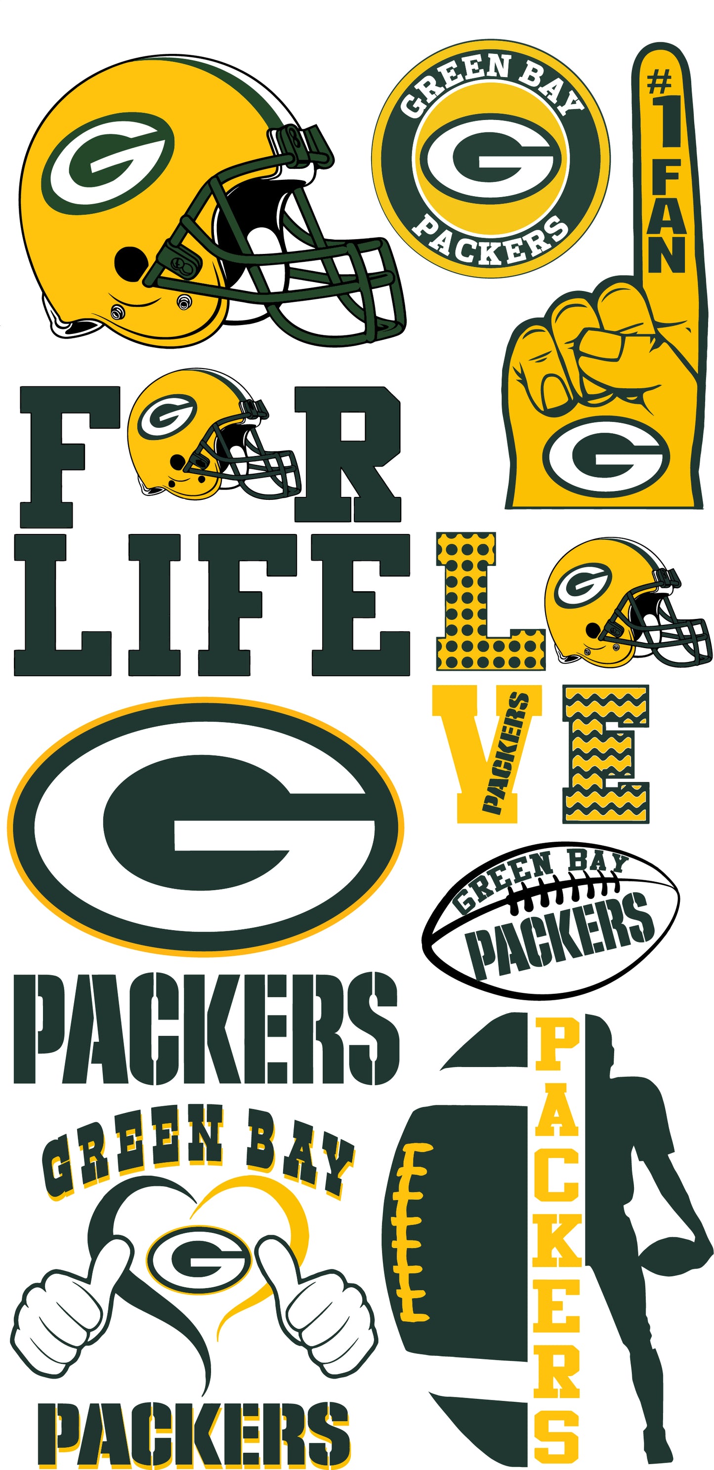 Green Bay Packers Football-Full Sheet