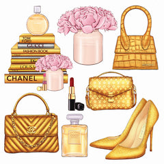 Gold Fashion Half Sheet Misc. (Must Purchase 2 Half sheets - You Can Mix & Match)