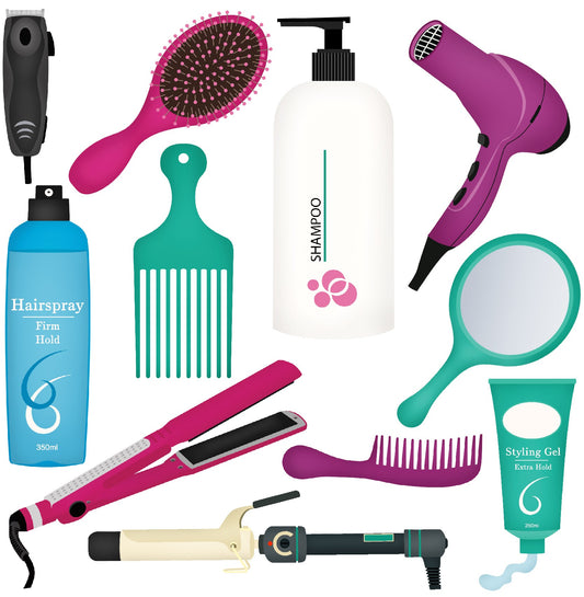 Hair Salon Set 1 - Half Sheet Misc. (Must Purchase 2 Half sheets - You Can Mix & Match)