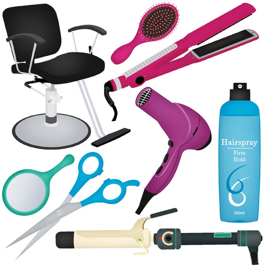Hair Salon Set 2 - Half Sheet Misc. (Must Purchase 2 Half sheets - You Can Mix & Match)