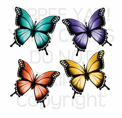 Butterflies Half Sheet Misc. (Must Purchase 2 Half sheets - You Can Mix & Match)