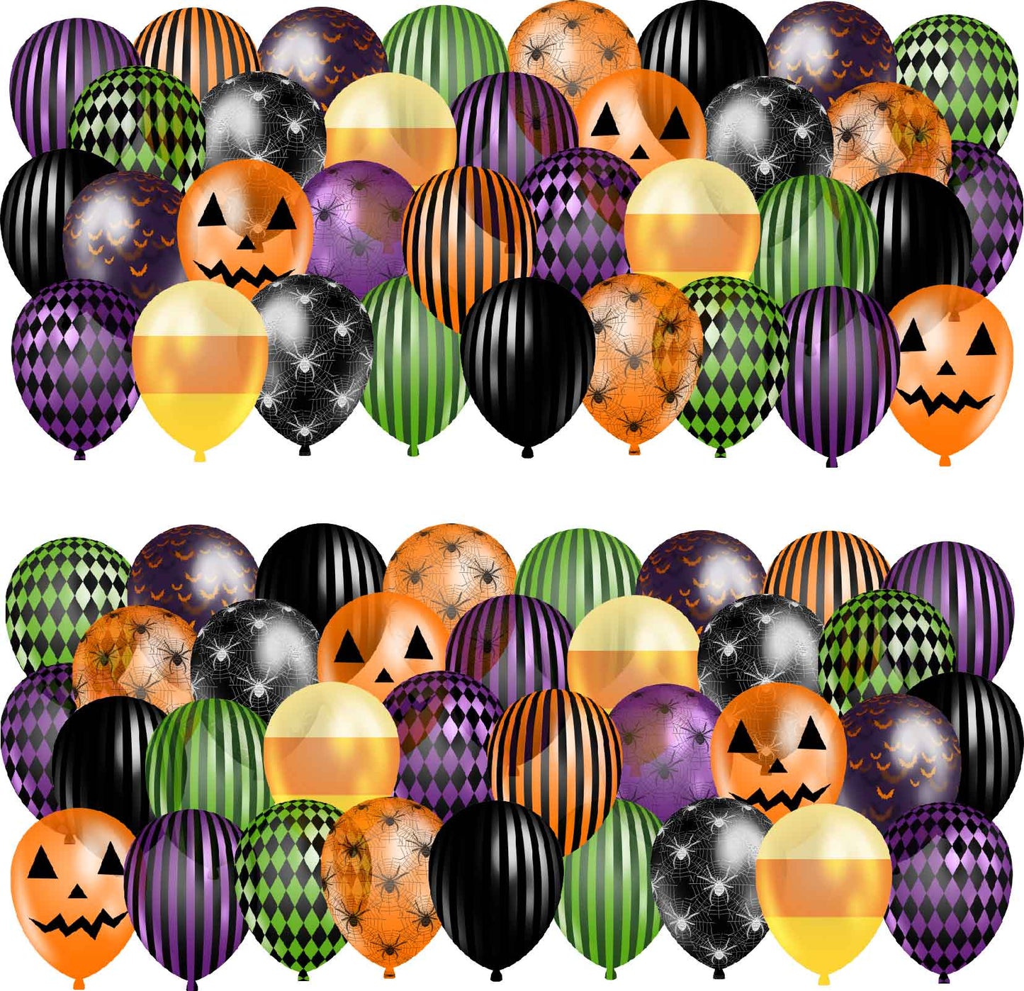 Halloween Balloons Skirts Half Sheet Misc. (Must Purchase 2 Half sheets - You Can Mix & Match)