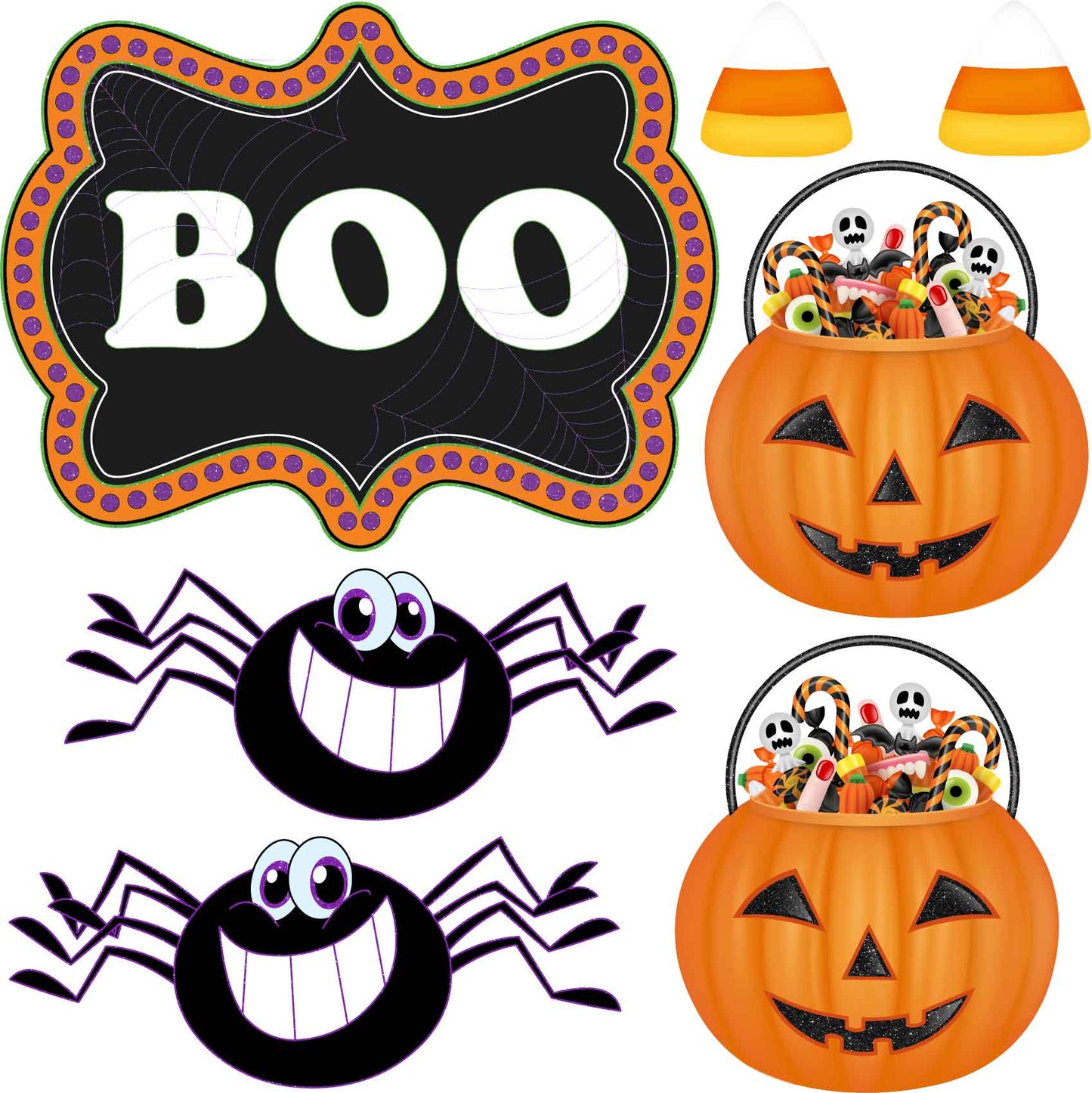 Halloween Set 9 Half Sheet Misc. (Must Purchase 2 Half sheets - You Can Mix & Match)