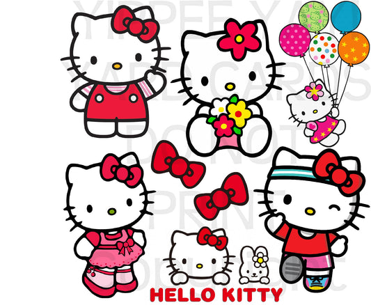 Hello Kitty Half Sheet Misc. (Must Purchase 2 Half sheets - You Can Mix & Match)
