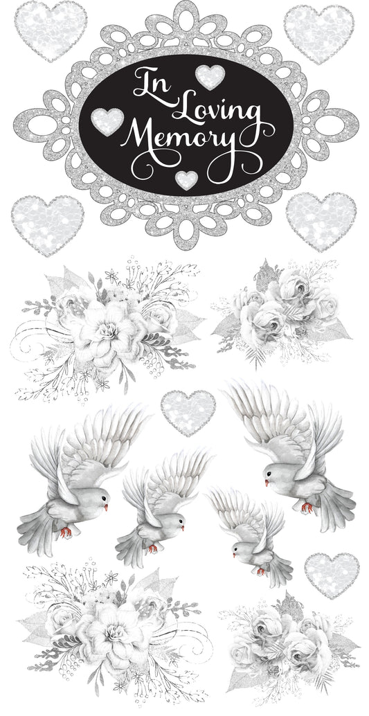 In Loving Memory - White Silver Doves
