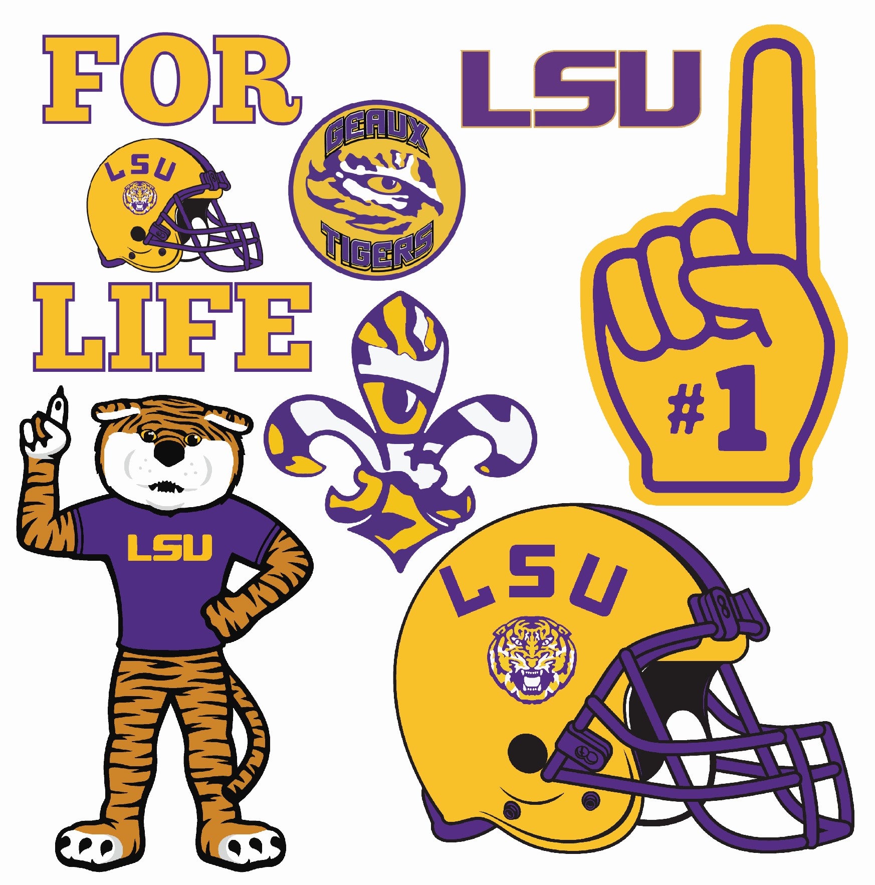 LSU Half Sheet Misc. (Must Purchase 2 Half sheets - You Can Mix & Matc ...